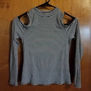 One Clothing Striped Black and White Long Sleeve